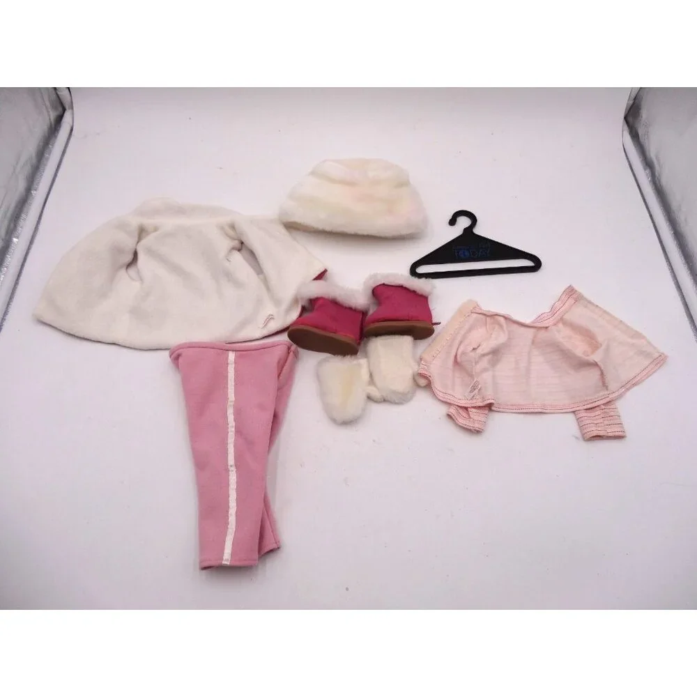 American Girl Pink Winter Snow Ski Trip Outfit 2002 JLY Just Like You and Hanger